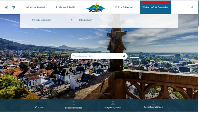 Ausklappmenü Tourismus
